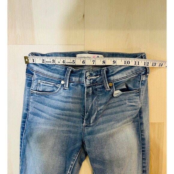 Abercrombie & Fitch Women Blue Denim Distressed Jean Legging Size 0 R W 25 L 29 - Picture 5 of 8